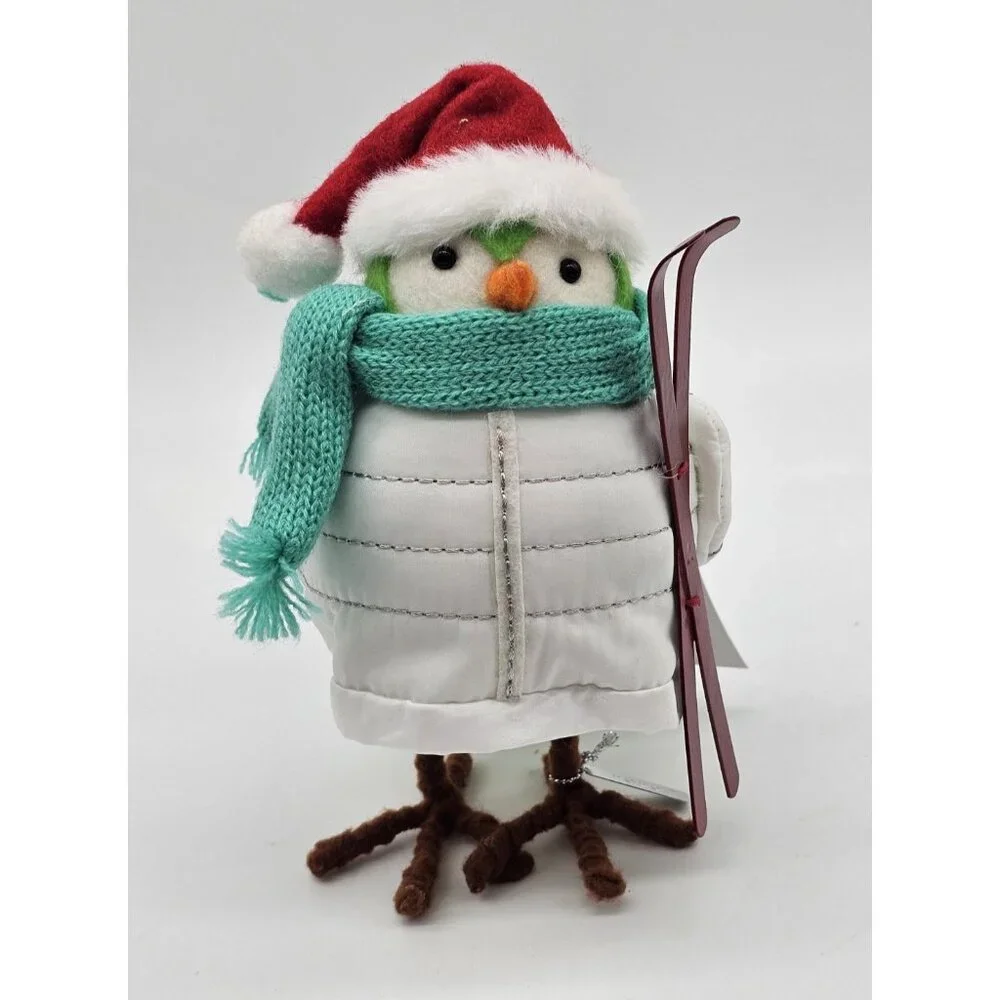 Wondershop Featherly Friends Powell 2020 Christmas Bird Winter Ski Figurine